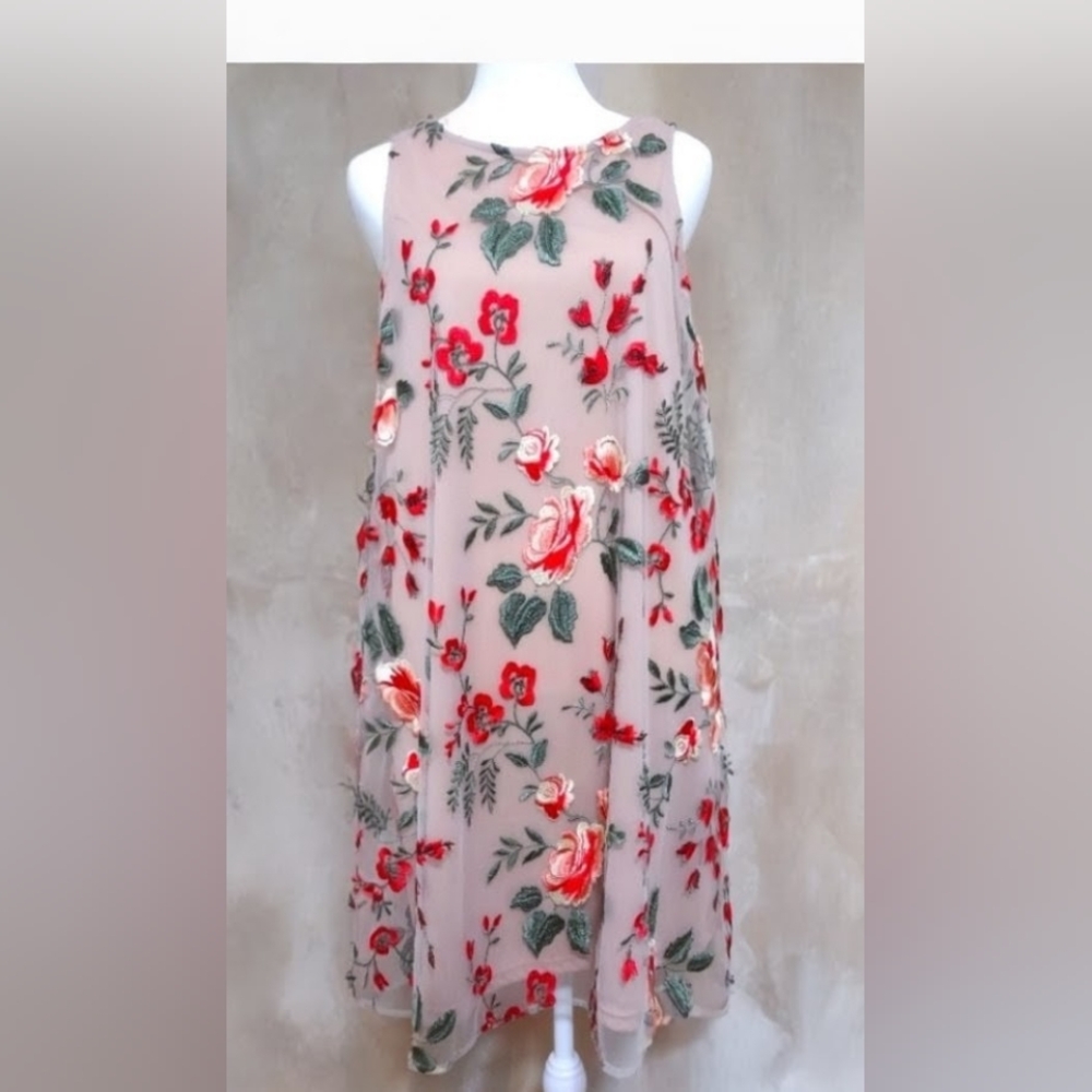 NWT Women's embroidered sleeveless dress. Size M